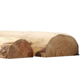 Halfronde palen geschild