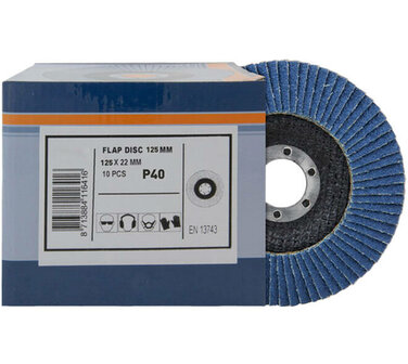 Lamellenschijf 125mm korrel P40 10st.