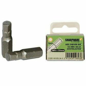 Bits 25mm Zeskant HEX 5 (5st)