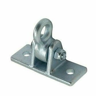 Schommelhaak met plaat 130x50x100mm - verzinkt - borgmoer