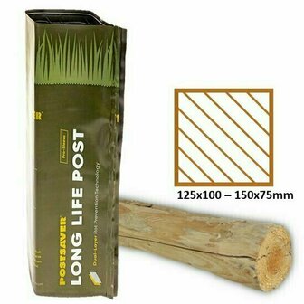 Postsaver 70cm - Vierkante paal 125x100 - 150x75mm