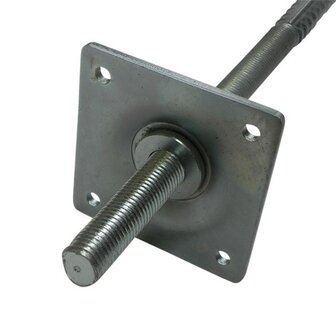 Instortanker met verstelbare plaat 500mm gegalvaniseerd detail