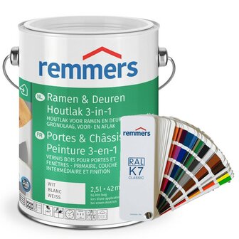 Ramen &amp; Deuren Houtlak 3in1 RAL-kleur naar keuze 2.5L
