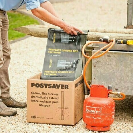 Postsaver 5m op rol - Ronde & Vierkante palen detail