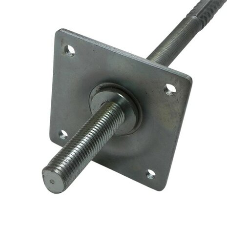 Instortanker met verstelbare plaat 500mm gegalvaniseerd detail