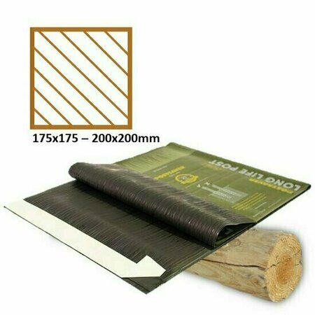 Postsaver 35cm hoog - Vierkante paal 175x175 - 200x200mm