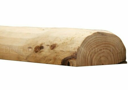 Douglas halfronde palen geschild | Doorsnede 15/17 cm, Lengte 400 cm.