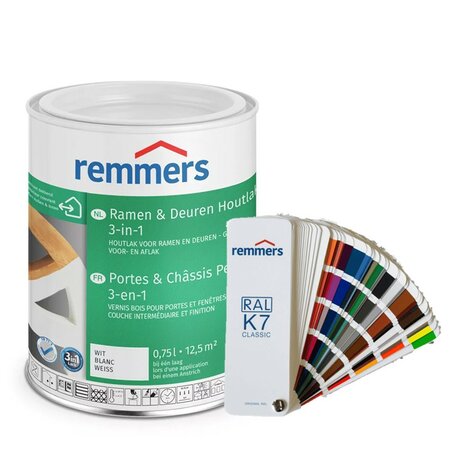 Ramen & Deuren Houtlak 3in1 RAL-kleur naar keuze